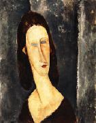 Amedeo Modigliani Blue Eyes ( Portrait of Madame Jeanne Hebuterne ) oil painting reproduction